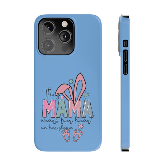 This Mama Wears Her Heart on Her Sleeve" Flexible Phone Case